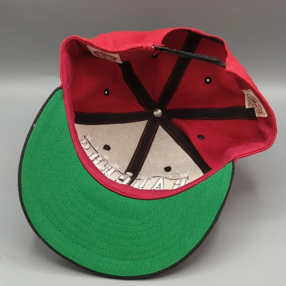 Wisconsin Badgers Hat Cap '47 Brand Block Letter Large Logo Snapback Red OS